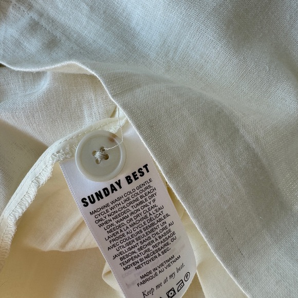 Sunday Best linen mini skirt & TNA cropped blouse - Picture 5 of 10